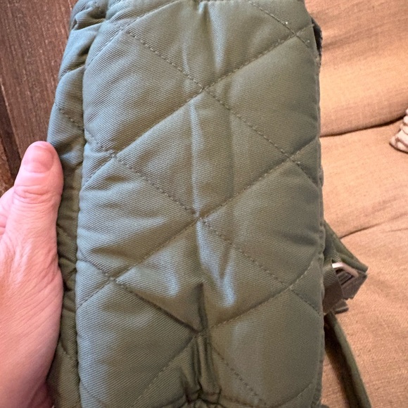 Vera Bradley Quilted Backpack in Olive Green - Picture 7 of 9